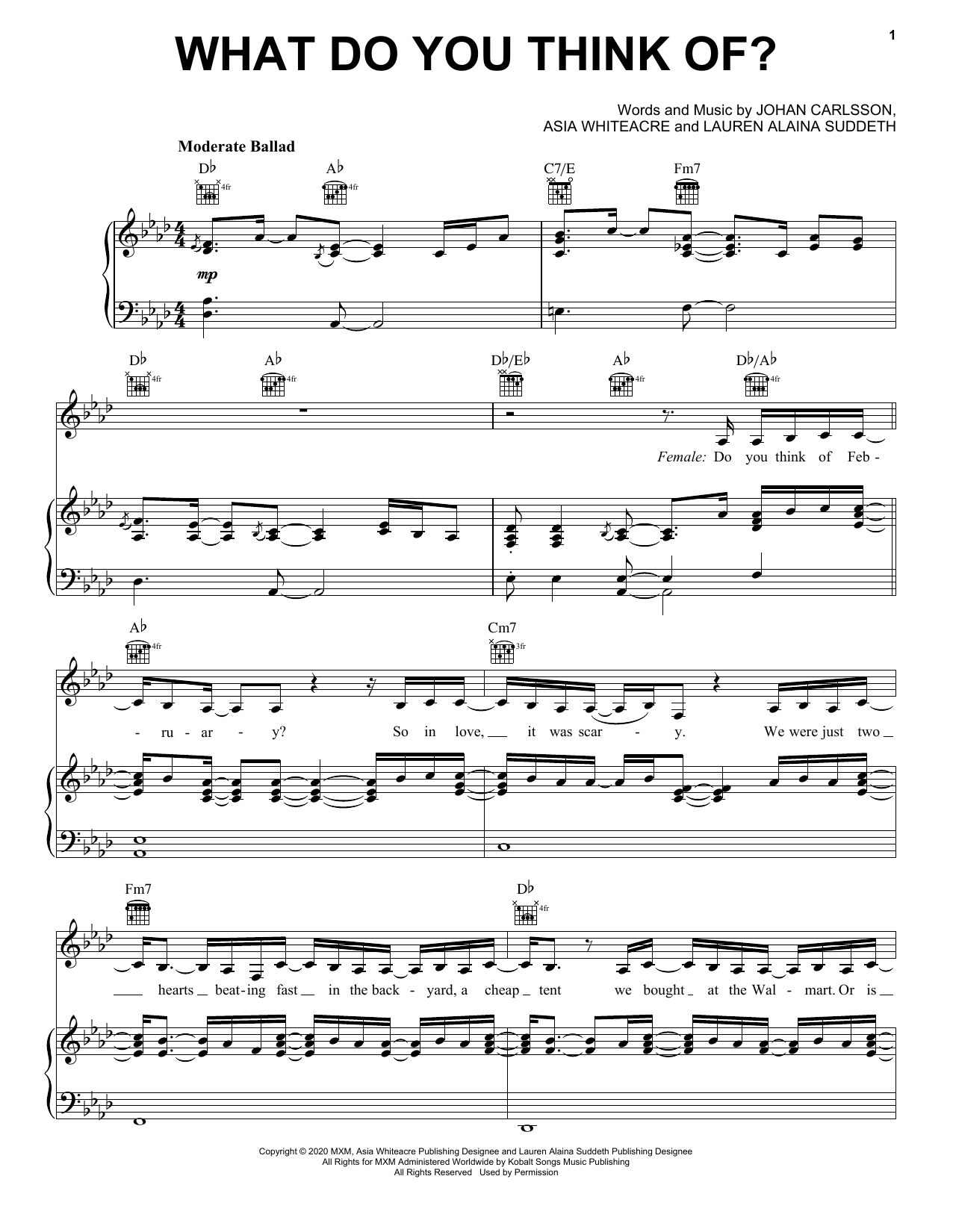 Learn to play Lauren Alaina & Lukas Graham What Do You Think Of? sheet music for Piano, Vocal & Guitar (Right-Hand Melody) in minutes. Lauren Alaina & Lukas Graham What Do You Think Of? sheet music notes and chords