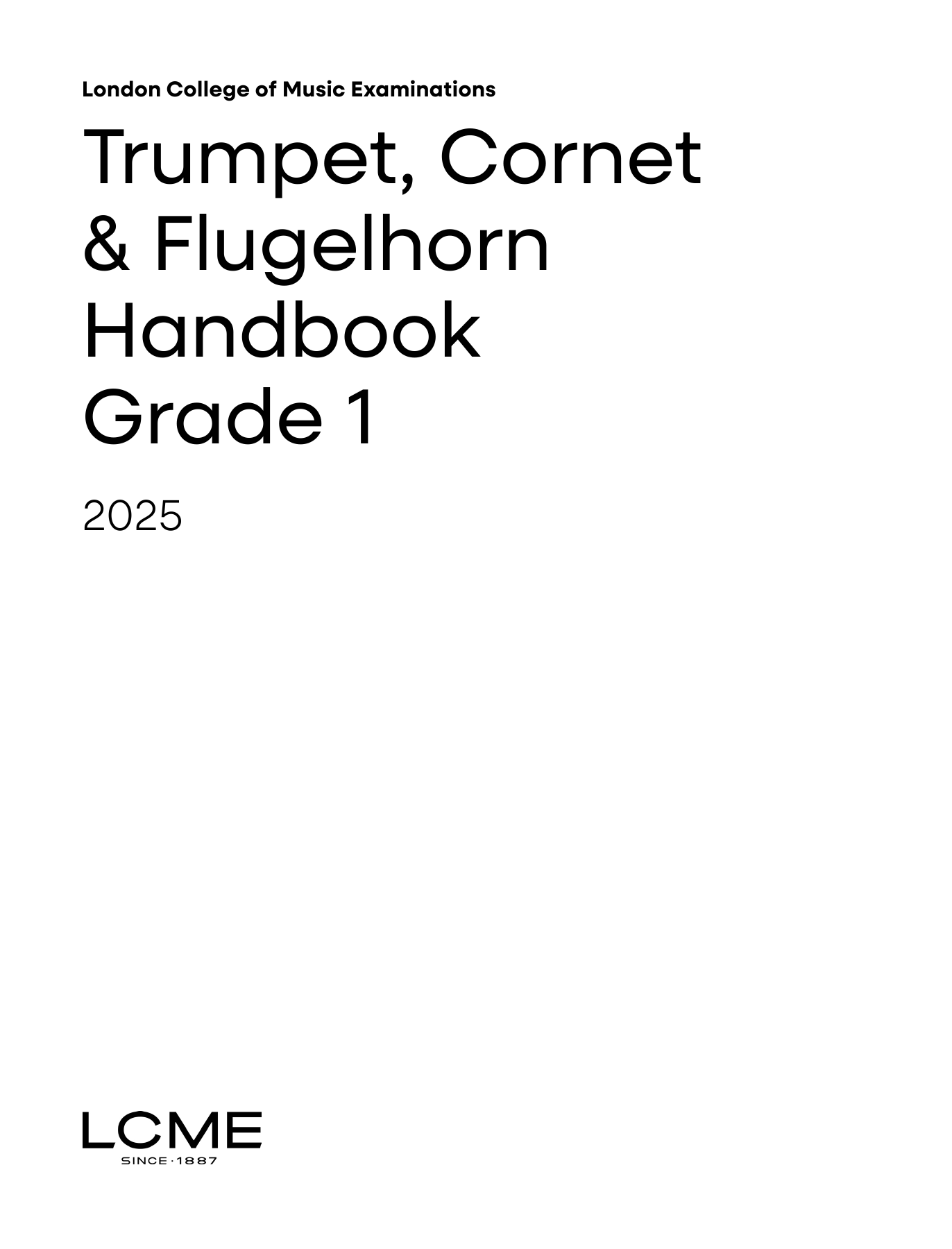 LCME LCME Trumpet, Cornet & Flugelhorn Handbook 2025: Grade 1 sheet music, chords, lyrics - Printable PDF for Trumpet Solo