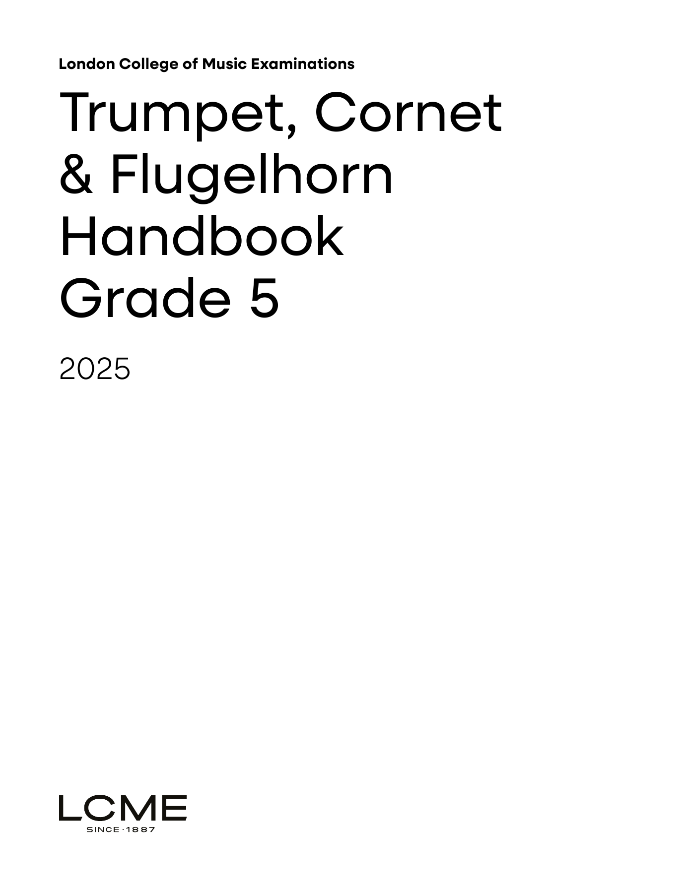 LCME LCME Trumpet, Cornet & Flugelhorn Handbook 2025: Grade 5 sheet music, chords, lyrics - Printable PDF for Trumpet Solo