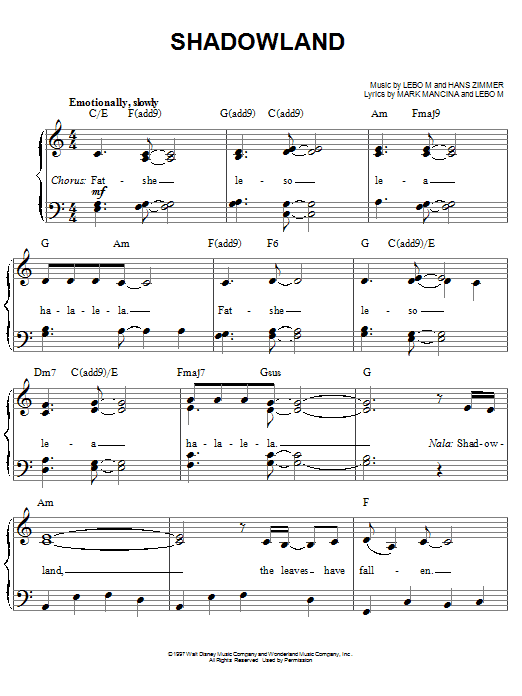 Learn to play Elton John Shadowland sheet music for Easy Piano in minutes. Elton John Shadowland sheet music preview music notes and score for Easy Piano including 6 page(s)