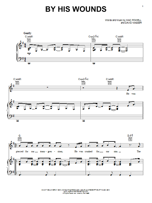 Learn to play Leeland By His Wounds sheet music for Piano, Vocal & Guitar (Right-Hand Melody) in minutes. Leeland By His Wounds sheet music notes and chords