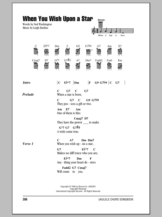 leigh harline when you wish upon a star sheet music download printable pdf music notes score chords 199909