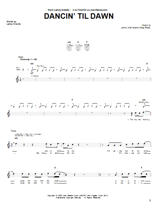 Learn to play Lenny Kravitz Dancin' Til Dawn sheet music for Guitar Tab in minutes. Lenny Kravitz Dancin' Til Dawn sheet music notes and chords