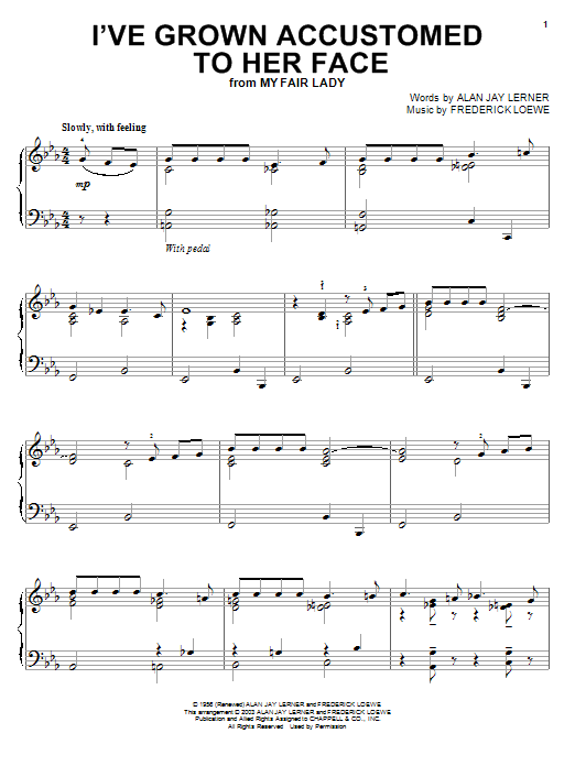 Learn to play Lerner & Loewe I've Grown Accustomed To Her Face sheet music for Guitar Tab in minutes. Lerner & Loewe I've Grown Accustomed To Her Face sheet music preview music notes and score for Guitar Tab including 2 page(s)