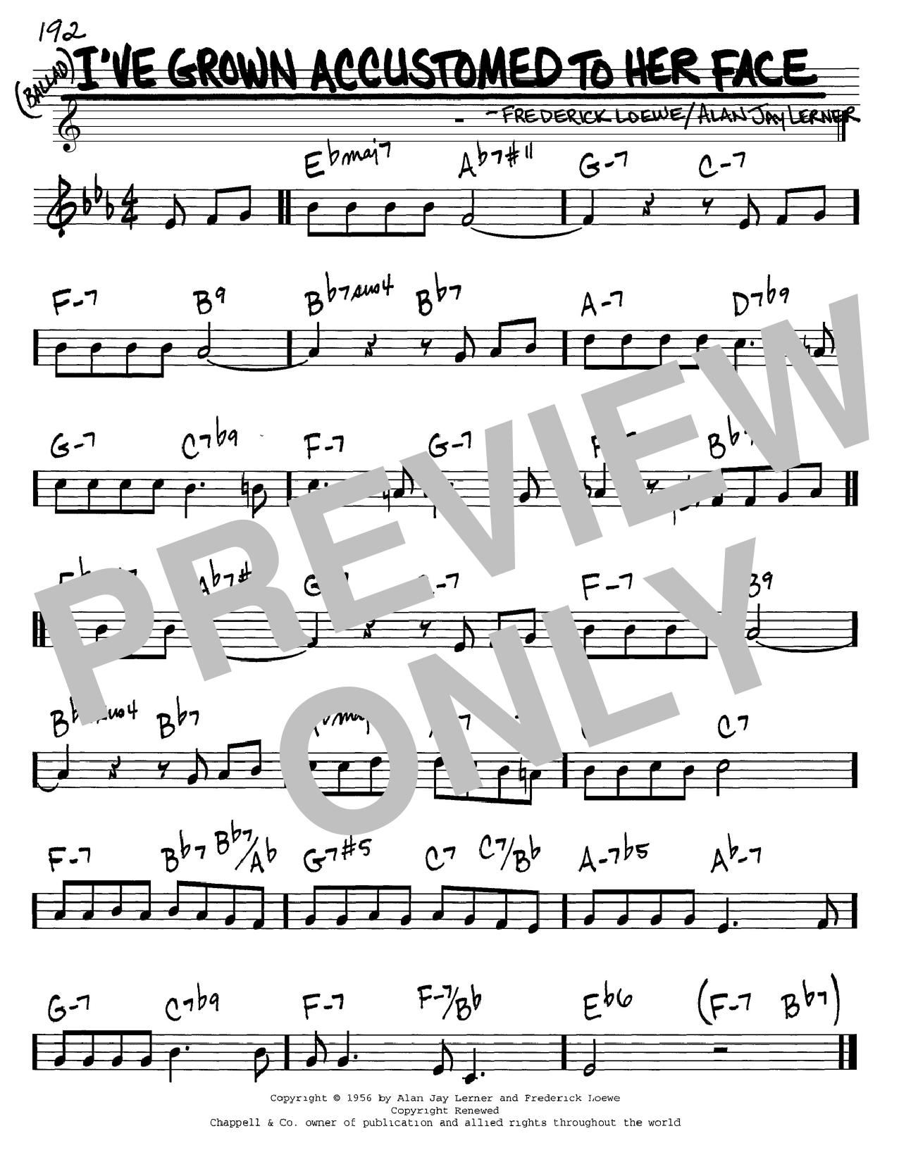 Learn to play Lerner & Loewe I've Grown Accustomed To Her Face sheet music for Easy Piano in minutes. Lerner & Loewe I've Grown Accustomed To Her Face sheet music preview music notes and score for Easy Piano including 3 page(s)