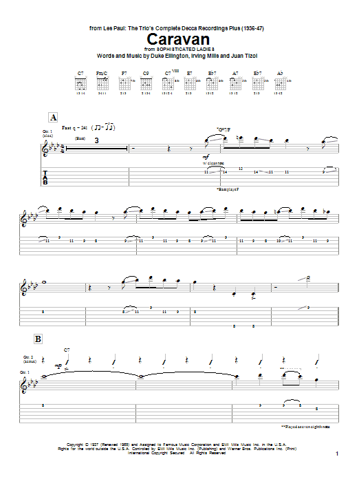 Learn to play Les Paul Caravan sheet music for Guitar Tab in minutes. Les Paul Caravan sheet music preview music notes and score for Guitar Tab including 9 page(s)