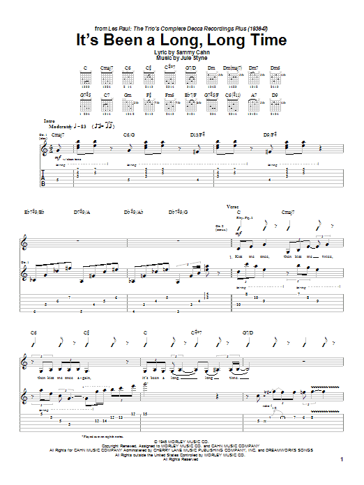Learn to play Les Paul It's Been A Long, Long Time sheet music for Guitar Tab in minutes. Les Paul It's Been A Long, Long Time sheet music preview music notes and score for Guitar Tab including 7 page(s)