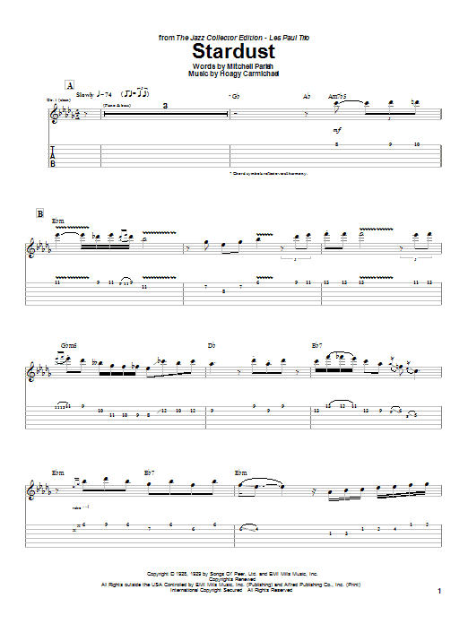Learn to play Les Paul Stardust sheet music for Guitar Tab in minutes. Les Paul Stardust sheet music preview music notes and score for Guitar Tab including 3 page(s)