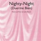 Download or print Leslie Beacon Nighty-Night (Duerme Bien) Sheet Music Printable PDF 6-page score for Pop / arranged Piano, Vocal & Guitar (Right-Hand Melody) SKU: 36253