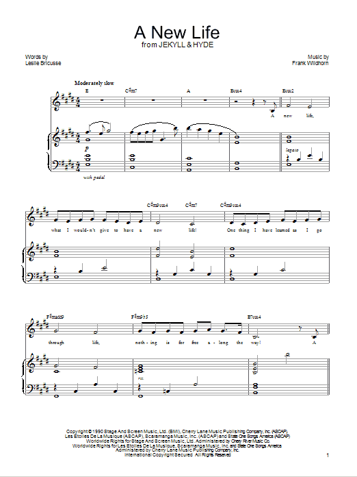 Learn to play Leslie Bricusse A New Life sheet music for Piano & Vocal in minutes. Leslie Bricusse A New Life sheet music preview music notes and score for Piano & Vocal including 7 page(s)