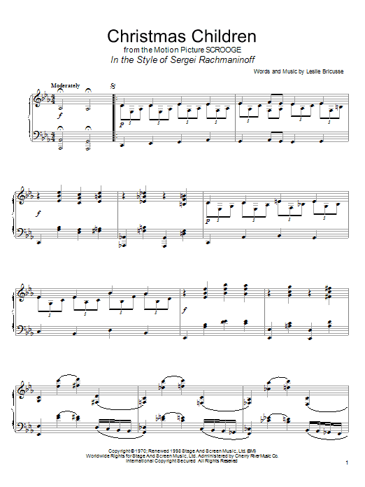 Learn to play Leslie Bricusse Christmas Children sheet music for Piano in minutes. Leslie Bricusse Christmas Children sheet music notes and chords