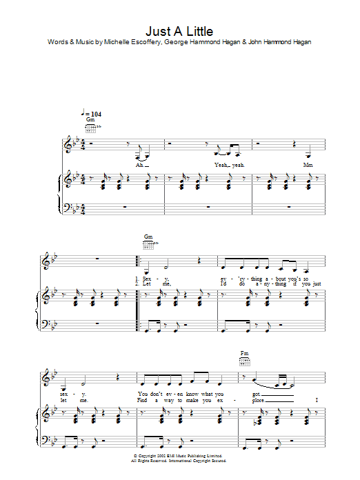 Learn to play Liberty X Just A Little sheet music for Piano, Vocal & Guitar in minutes. Liberty X Just A Little sheet music preview music notes and score for Piano, Vocal & Guitar including 6 page(s)