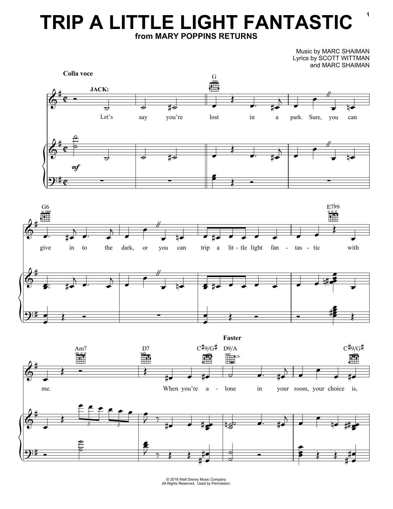Learn to play Lin-Manuel Miranda Trip A Little Light Fantastic (from Mary Poppins Returns) sheet music for E-Z Play Today in minutes. Lin-Manuel Miranda Trip A Little Light Fantastic (from Mary Poppins Returns) sheet music preview music notes and score for E-Z Play Today including 7 page(s)