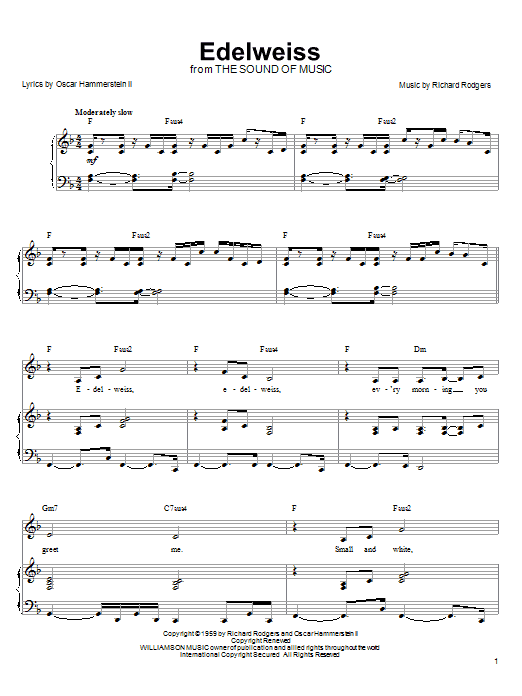 Learn to play Linda Eder Edelweiss sheet music for Piano, Vocal & Guitar (Right-Hand Melody) in minutes. Linda Eder Edelweiss sheet music preview music notes and score for Piano, Vocal & Guitar (Right-Hand Melody) including 6 page(s)