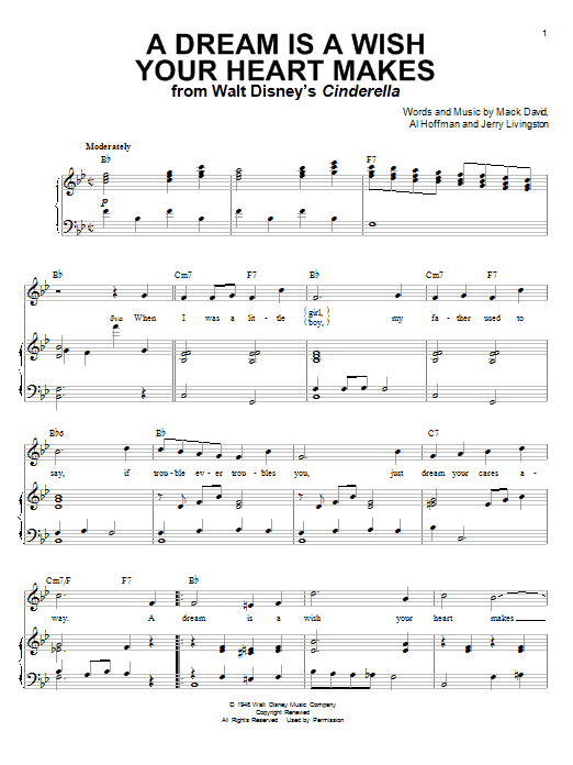 Learn to play Linda Ronstadt A Dream Is A Wish Your Heart Makes sheet music for Piano & Vocal in minutes. Linda Ronstadt A Dream Is A Wish Your Heart Makes sheet music notes and chords