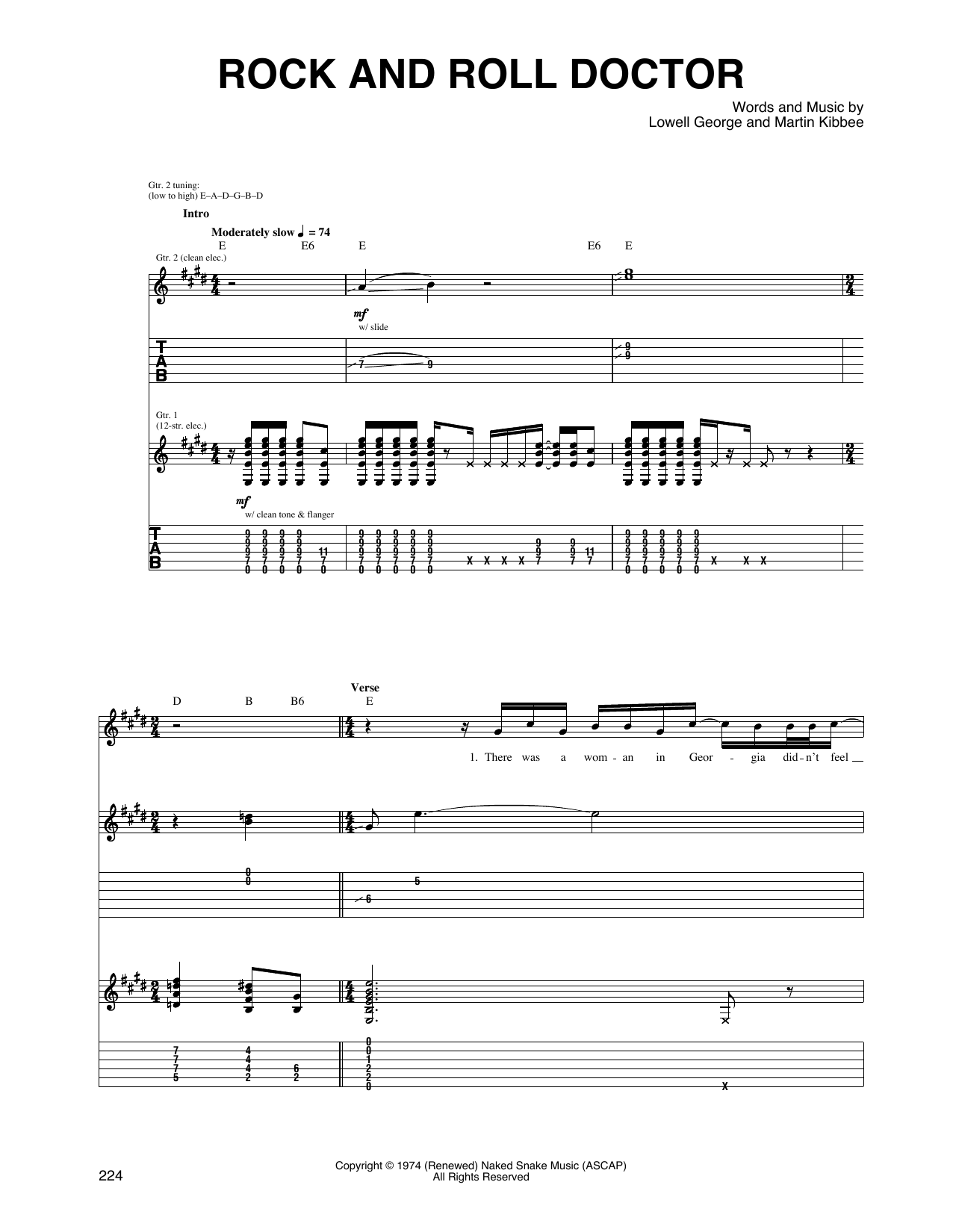 Learn to play Little Feat Rock And Roll Doctor sheet music for Guitar Tab in minutes. Little Feat Rock And Roll Doctor sheet music preview music notes and score for Guitar Tab including 9 page(s)