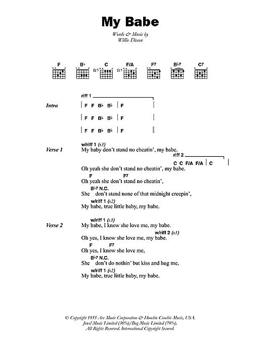 Learn to play Little Walter My Babe sheet music for Guitar Tab in minutes. Little Walter My Babe sheet music preview music notes and score for Guitar Tab including 2 page(s)