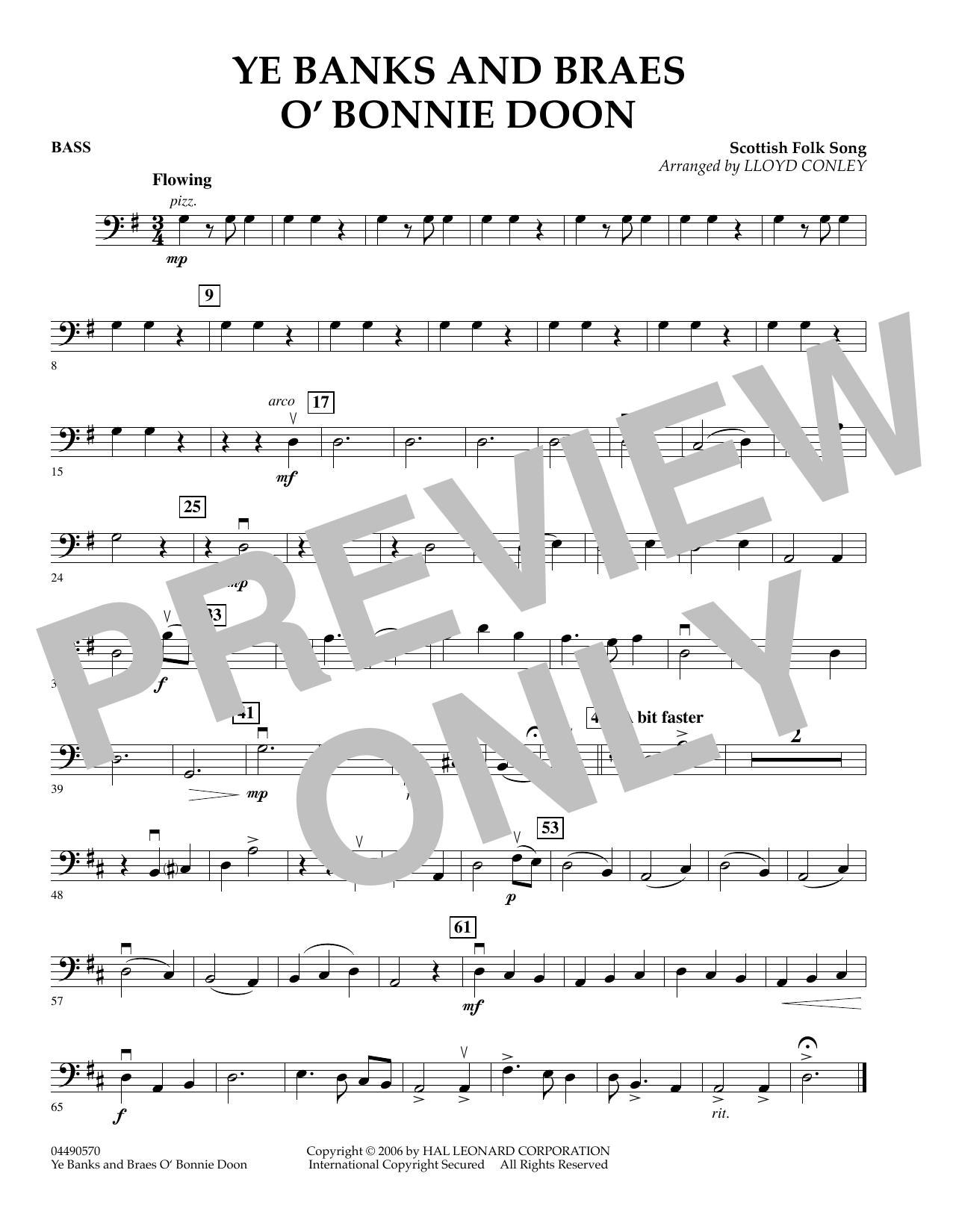 Learn to play Lloyd Conley Ye Banks and Braes O' Bonnie Doon - Bass sheet music for Orchestra in minutes. Lloyd Conley Ye Banks and Braes O' Bonnie Doon - Bass sheet music preview music notes and score for Orchestra including 1 page(s)