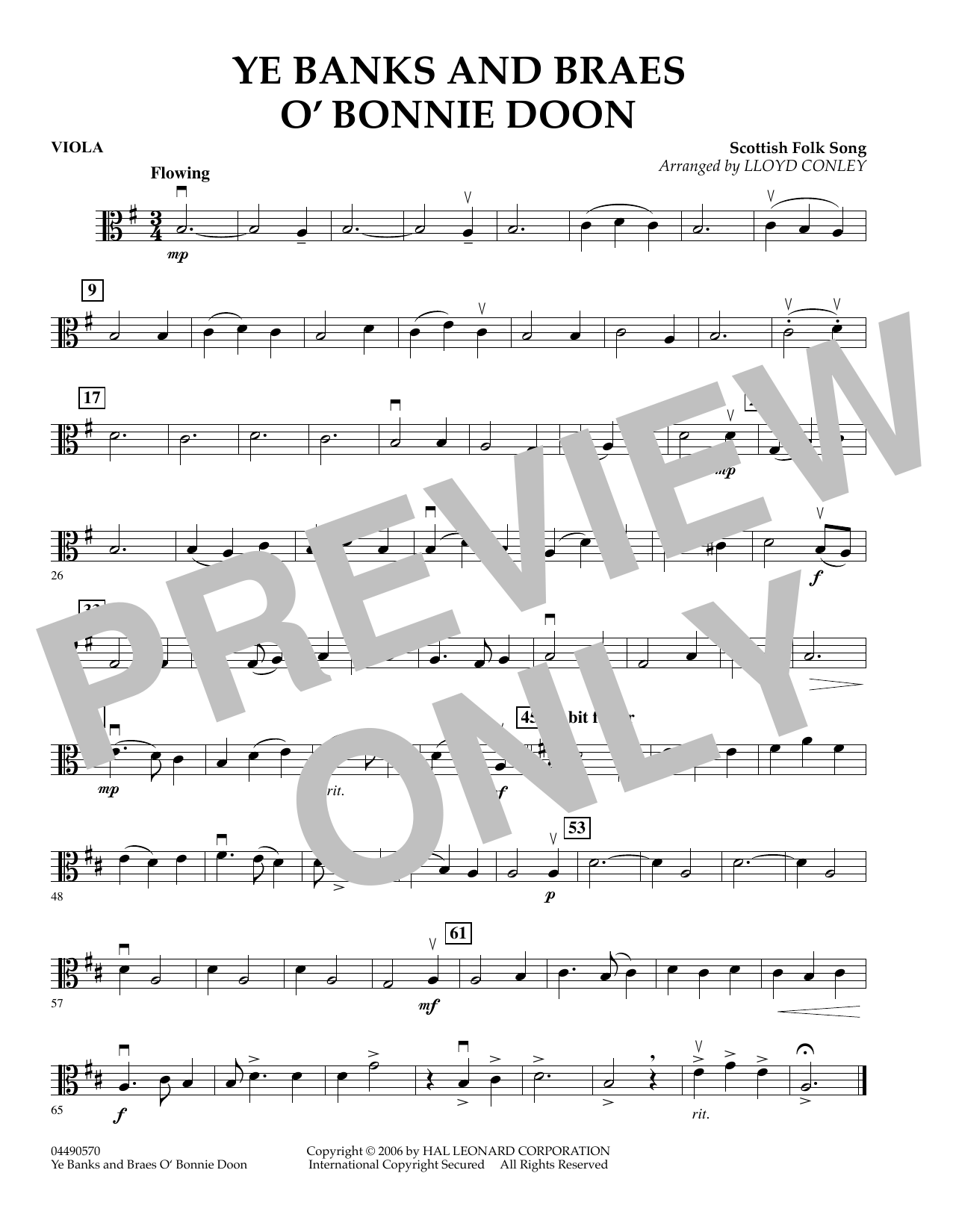 Learn to play Lloyd Conley Ye Banks and Braes O' Bonnie Doon - Viola sheet music for Orchestra in minutes. Lloyd Conley Ye Banks and Braes O' Bonnie Doon - Viola sheet music preview music notes and score for Orchestra including 1 page(s)