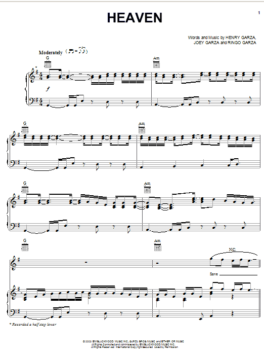Los Lonely Boys Heaven sheet music preview music notes and score for Bass Guitar Tab including 8 page(s)