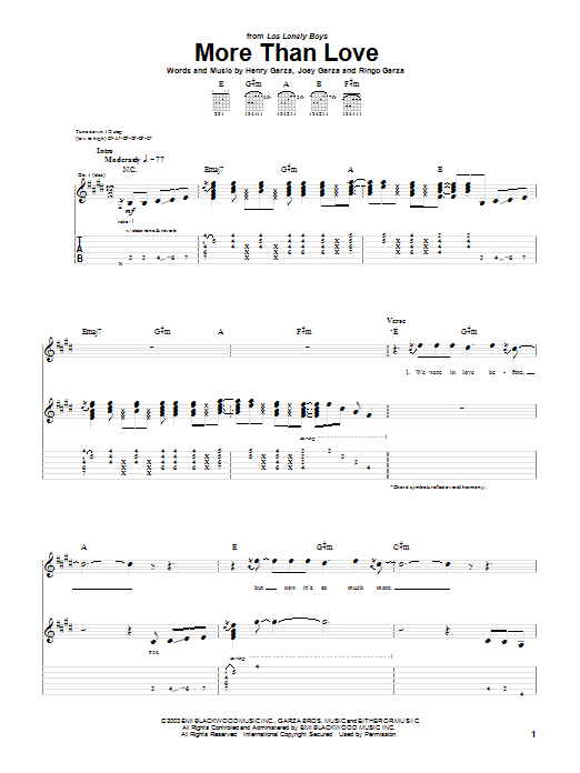 Learn to play Los Lonely Boys More Than Love sheet music for Piano, Vocal & Guitar (Right-Hand Melody) in minutes. Los Lonely Boys More Than Love sheet music notes and chords