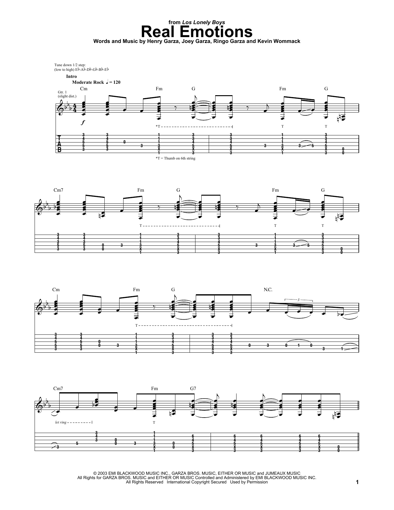 Learn to play Los Lonely Boys Real Emotions sheet music for Piano, Vocal & Guitar (Right-Hand Melody) in minutes. Los Lonely Boys Real Emotions sheet music notes and chords