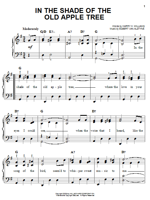 Learn to play Louis Armstrong In The Shade Of The Old Apple Tree sheet music for Melody Line, Lyrics & Chords in minutes. Louis Armstrong In The Shade Of The Old Apple Tree sheet music preview music notes and score for Melody Line, Lyrics & Chords including 2 page(s)