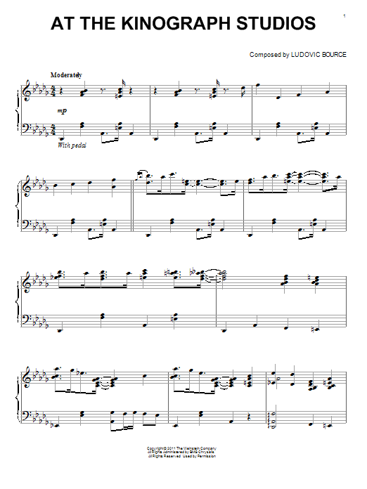 Learn to play Ludovic Bource At The Kinograph Studios sheet music for Piano in minutes. Ludovic Bource At The Kinograph Studios sheet music notes and chords