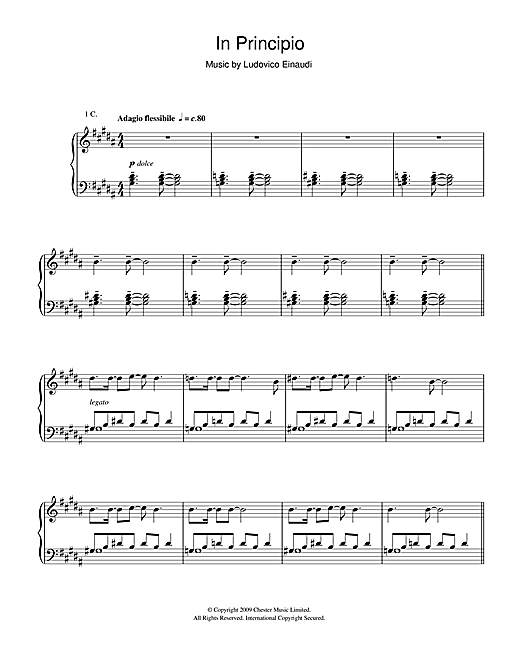 Learn to play Ludovico Einaudi In Principio sheet music for Piano in minutes. Ludovico Einaudi In Principio sheet music notes and chords