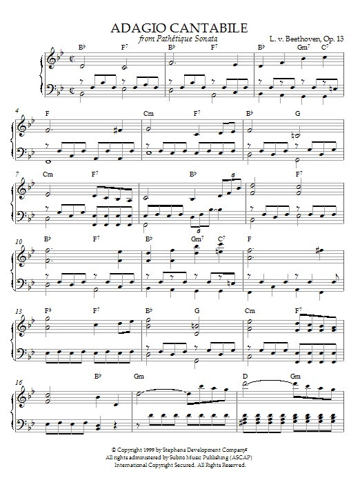 Learn to play Ludwig van Beethoven Adagio Cantabile from Sonate Pathetique Op.13 sheet music for Piano in minutes. Ludwig van Beethoven Adagio Cantabile from Sonate Pathetique Op.13 sheet music notes and chords