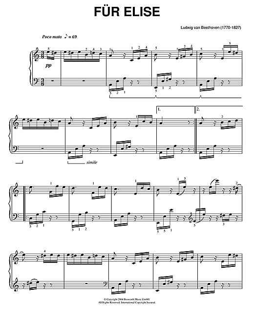 Learn to play Ludwig van Beethoven Für Elise sheet music for Piano in minutes. Ludwig van Beethoven Für Elise sheet music notes and chords