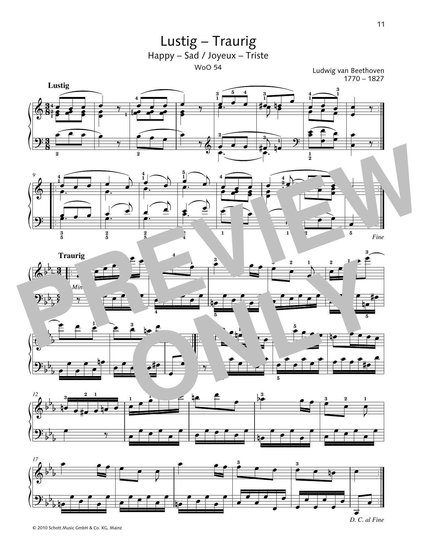 Learn to play Ludwig van Beethoven Happy-Sad sheet music for Piano Solo in minutes. Ludwig van Beethoven Happy-Sad sheet music preview music notes and score for Piano Solo including 1 page(s)