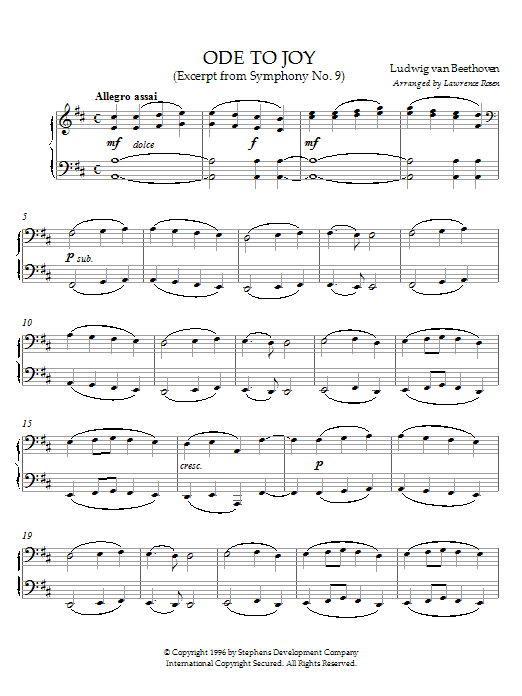 Learn to play Ludwig van Beethoven Ode To Joy sheet music for Piano, Vocal & Guitar (Right-Hand Melody) in minutes. Ludwig van Beethoven Ode To Joy sheet music notes and chords