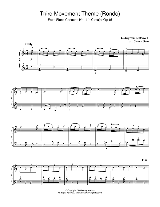 Learn to play Ludwig van Beethoven Piano Concerto No.1 in C Major Op.15, Rondo sheet music for Beginner Piano in minutes. Ludwig van Beethoven Piano Concerto No.1 in C Major Op.15, Rondo sheet music notes and chords