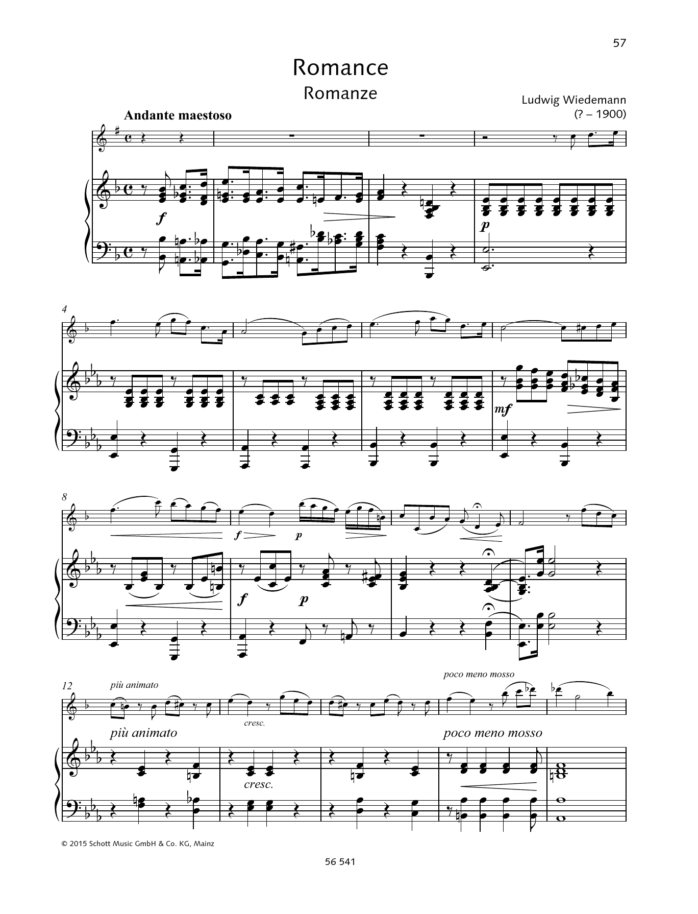 Learn to play Ludwig Wiedemann Romance sheet music for Woodwind Solo in minutes. Ludwig Wiedemann Romance sheet music preview music notes and score for Woodwind Solo including 4 page(s)