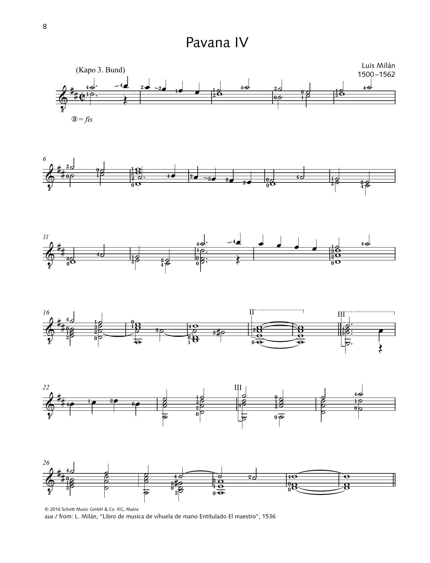 Learn to play Luis de Milán Pavana IV sheet music for Solo Guitar Tab in minutes. Luis de Milán Pavana IV sheet music preview music notes and score for Solo Guitar Tab including 2 page(s)