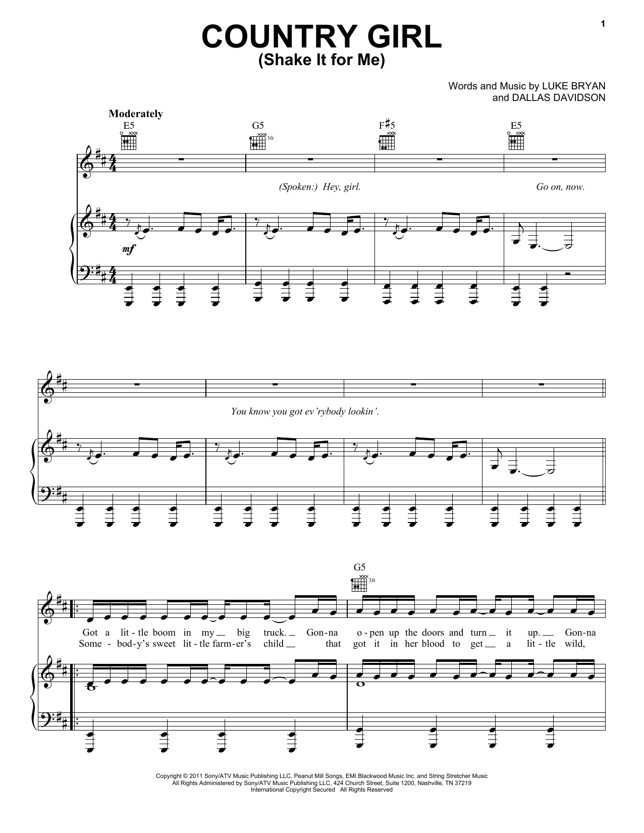 Learn to play Luke Bryan Country Girl (Shake It For Me) sheet music for Drums Transcription in minutes. Luke Bryan Country Girl (Shake It For Me) sheet music preview music notes and score for Drums Transcription including 2 page(s)