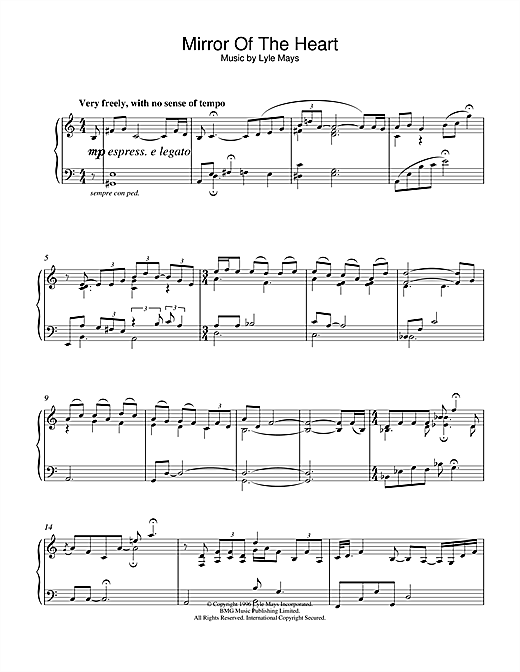 Learn to play Lyle Mays Mirror Of The Heart sheet music for Piano in minutes. Lyle Mays Mirror Of The Heart sheet music notes and chords