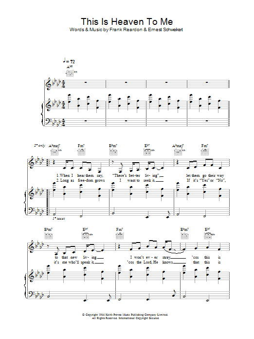 Madeleine Peyroux This Is Heaven To Me sheet music preview music notes and score for Piano, Vocal & Guitar including 4 page(s)
