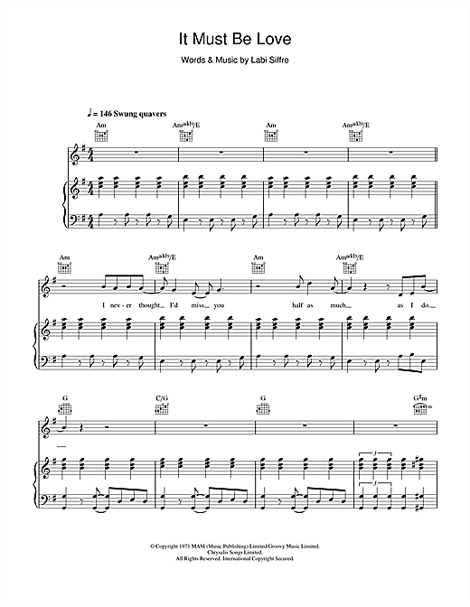 Learn to play Madness It Must Be Love sheet music for Piano, Vocal & Guitar in minutes. Madness It Must Be Love sheet music notes and chords