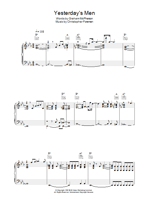 Learn to play Madness Yesterday's Men sheet music for Piano, Vocal & Guitar in minutes. Madness Yesterday's Men sheet music preview music notes and score for Piano, Vocal & Guitar including 7 page(s)