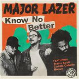 Download or print Major Lazer Know No Better (feat. Travis Scott, Camila Cabello & Quavo) Sheet Music Printable PDF 9-page score for Pop / arranged Piano, Vocal & Guitar SKU: 124520