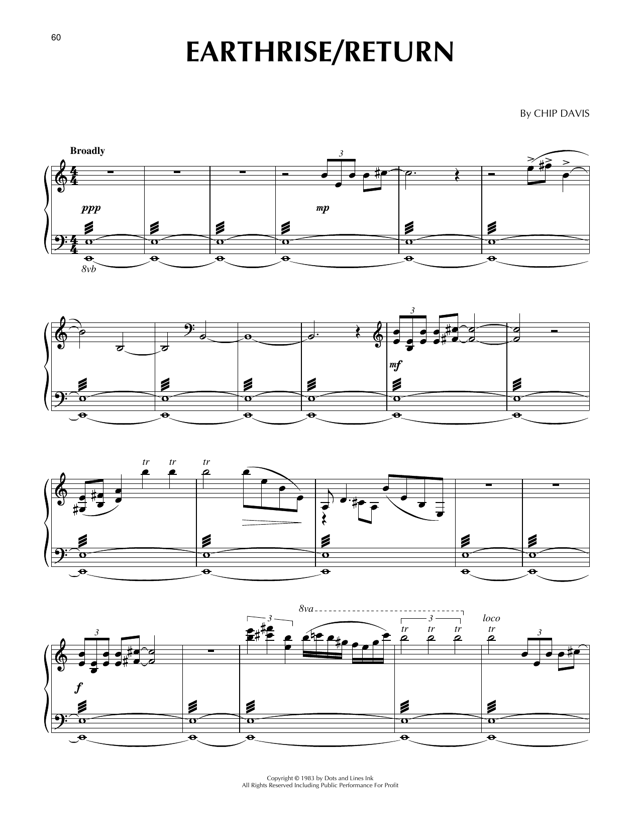 Mannheim Steamroller Earthrise/Return sheet music, chords, lyrics - Printable PDF for Piano Solo