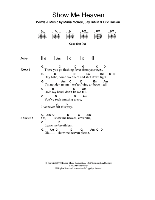 Learn to play Maria McKee Show Me Heaven sheet music for Clarinet in minutes. Maria McKee Show Me Heaven sheet music notes and chords