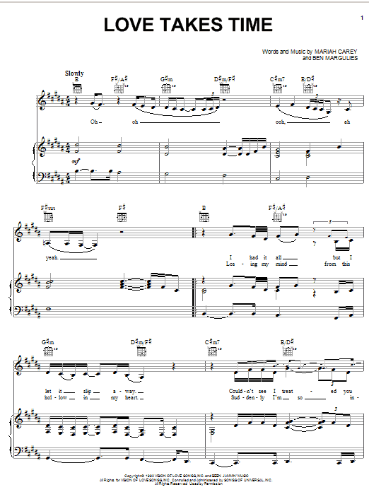 Learn to play Mariah Carey Love Takes Time sheet music for E-Z Play Today in minutes. Mariah Carey Love Takes Time sheet music preview music notes and score for E-Z Play Today including 6 page(s)