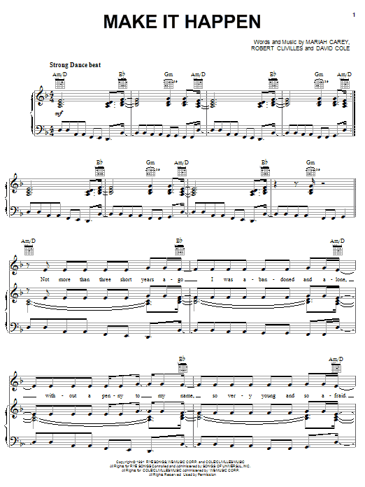 Learn to play Mariah Carey Make It Happen sheet music for Piano, Vocal & Guitar (Right-Hand Melody) in minutes. Mariah Carey Make It Happen sheet music notes and chords