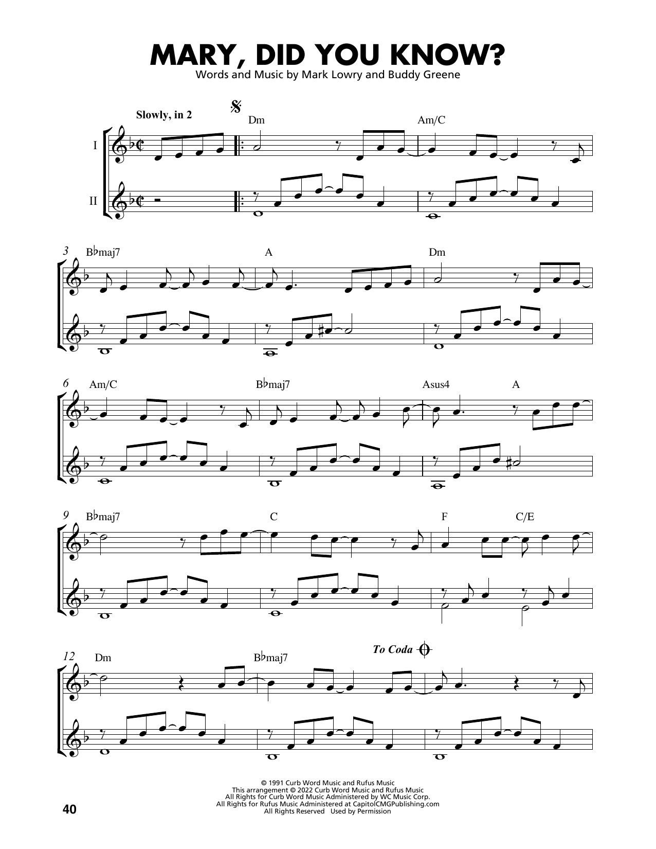 Mark Lowry Mary, Did You Know? (arr. Mark Phillips) sheet music, chords, lyrics - Printable PDF for Easy Guitar Tab