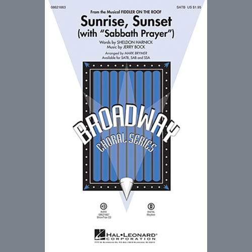 Download or print Mark Brymer Sunrise, Sunset (with Sabbath Prayer) - Bass Sheet Music Printable PDF 2-page score for Wedding / arranged Choir Instrumental Pak SKU: 279197.