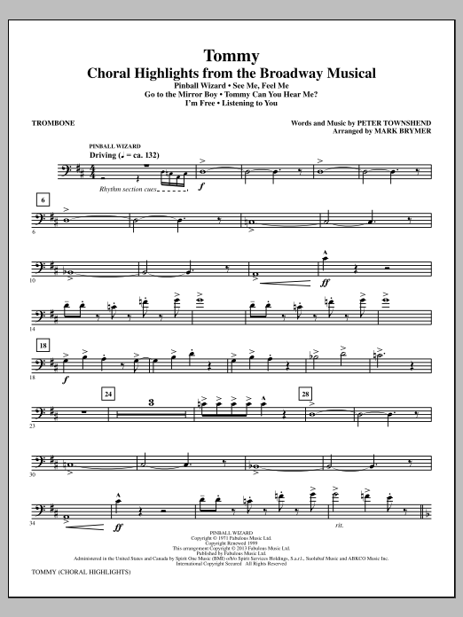 Learn to play Mark Brymer Tommy - Trombone sheet music for Choir Instrumental Pak in minutes. Mark Brymer Tommy - Trombone sheet music notes and chords