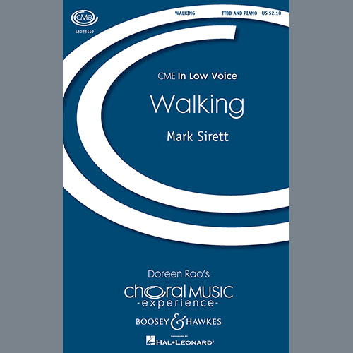 Download Mark Sirett Walking Sheet Music arranged for TTBB Choir - printable PDF music score including 10 page(s)